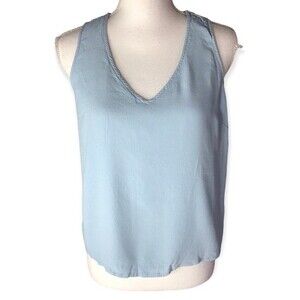 Dip Women’s Blue V-neck Sleeveless Lightweight Blouse